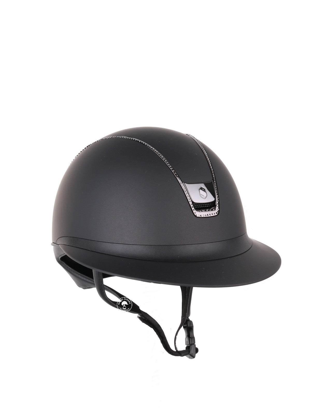 Samshield 2.0 Paardrijhelm Miss Shield Shadowmatt Black Chrome 300 crystals Zwart