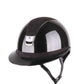 Samshield 2.0 Casque d'équitation Miss Shield Shadowglossy Black Chrome Alcantara Noir