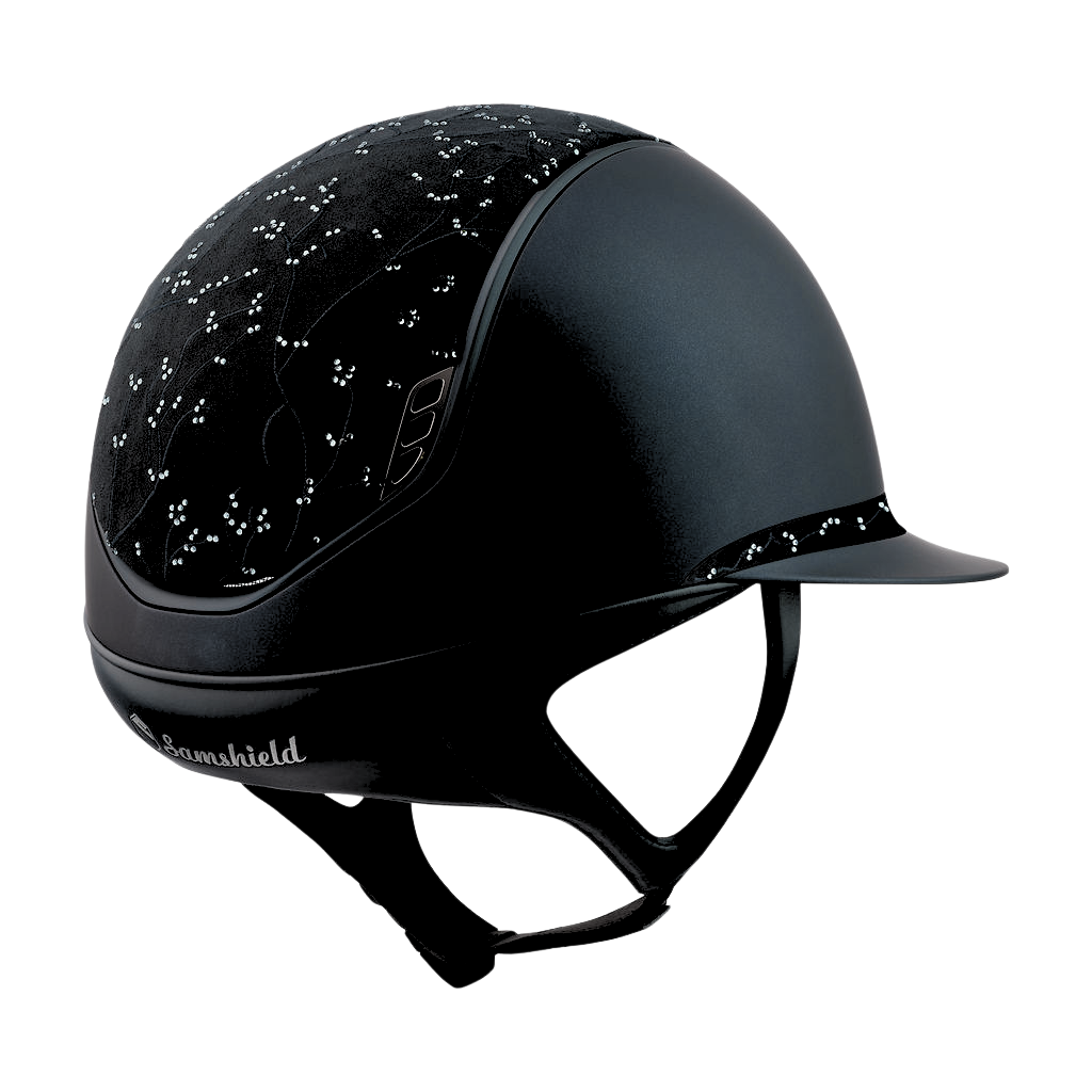 Samshield 2.0 Paardrijhelm Miss Shield Shadowmatt Crystal Leaf Zwart