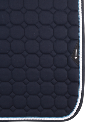 Ensemble Equiline de tapis de selle et de bonnet anti-mouches Navy-Blanc-Avio