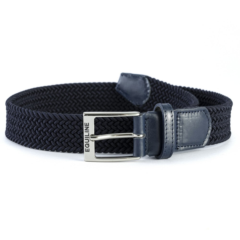 Equiline elastische gevlochten riem One Blauw