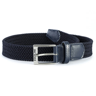 Equiline elastische gevlochten riem One Blauw