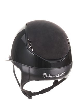 Samshield 2.0 Paardrijhelm Miss Shield Shadowglossy Crystal Blazon Frontal Band Zwart