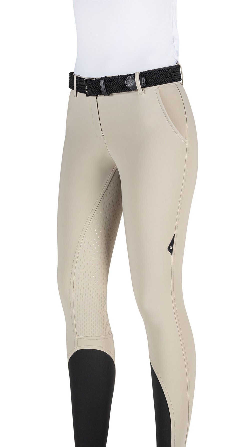 Equiline rijbroek dames full grip Julik beige