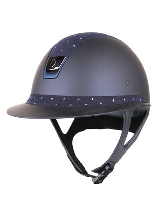 Samshield Paardrijhelm Miss Shield Alcantara crystal comet light Navy