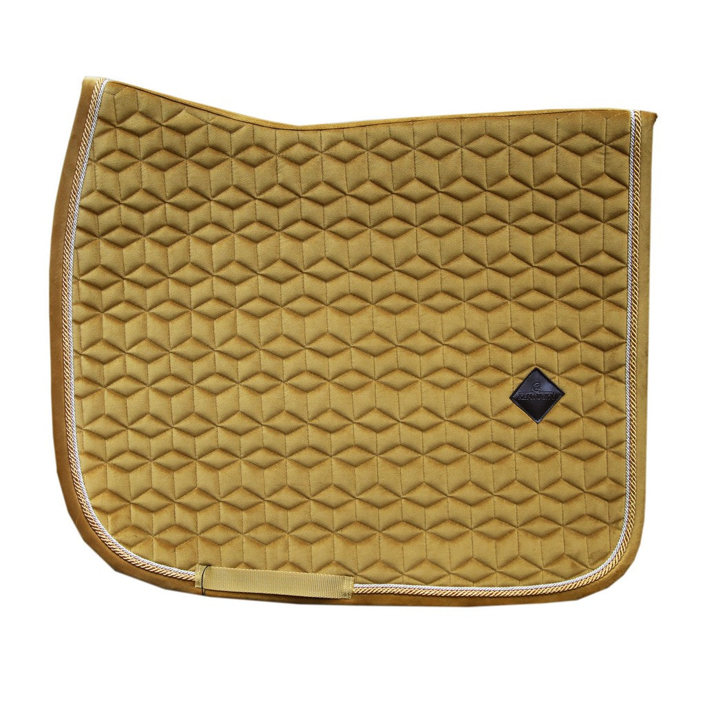 Kentucky Horsewear Zadeldekje Velvet Dressuur mosterd (geel)