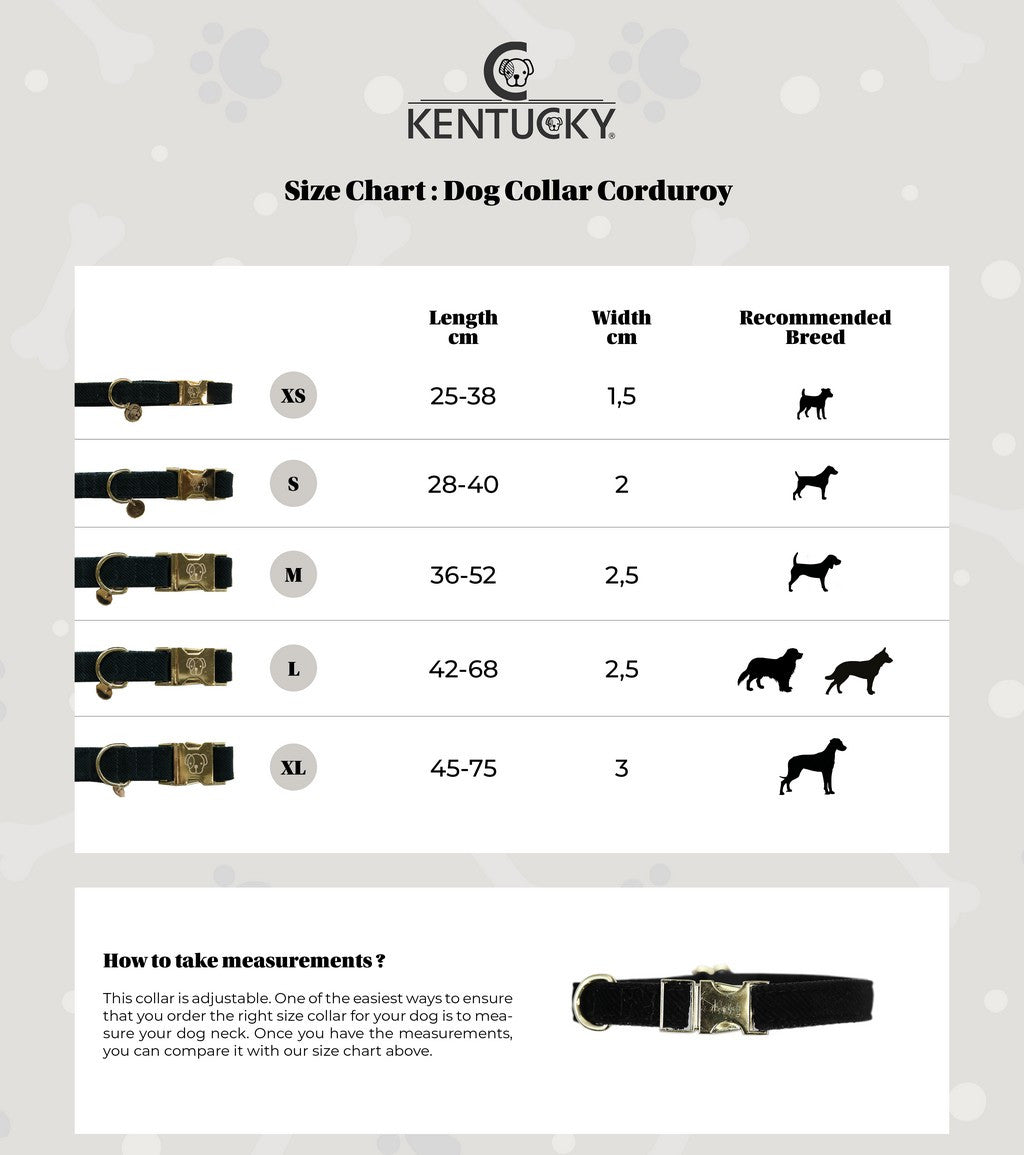 Kentucky Dogwear hondenhalsband Corduroy