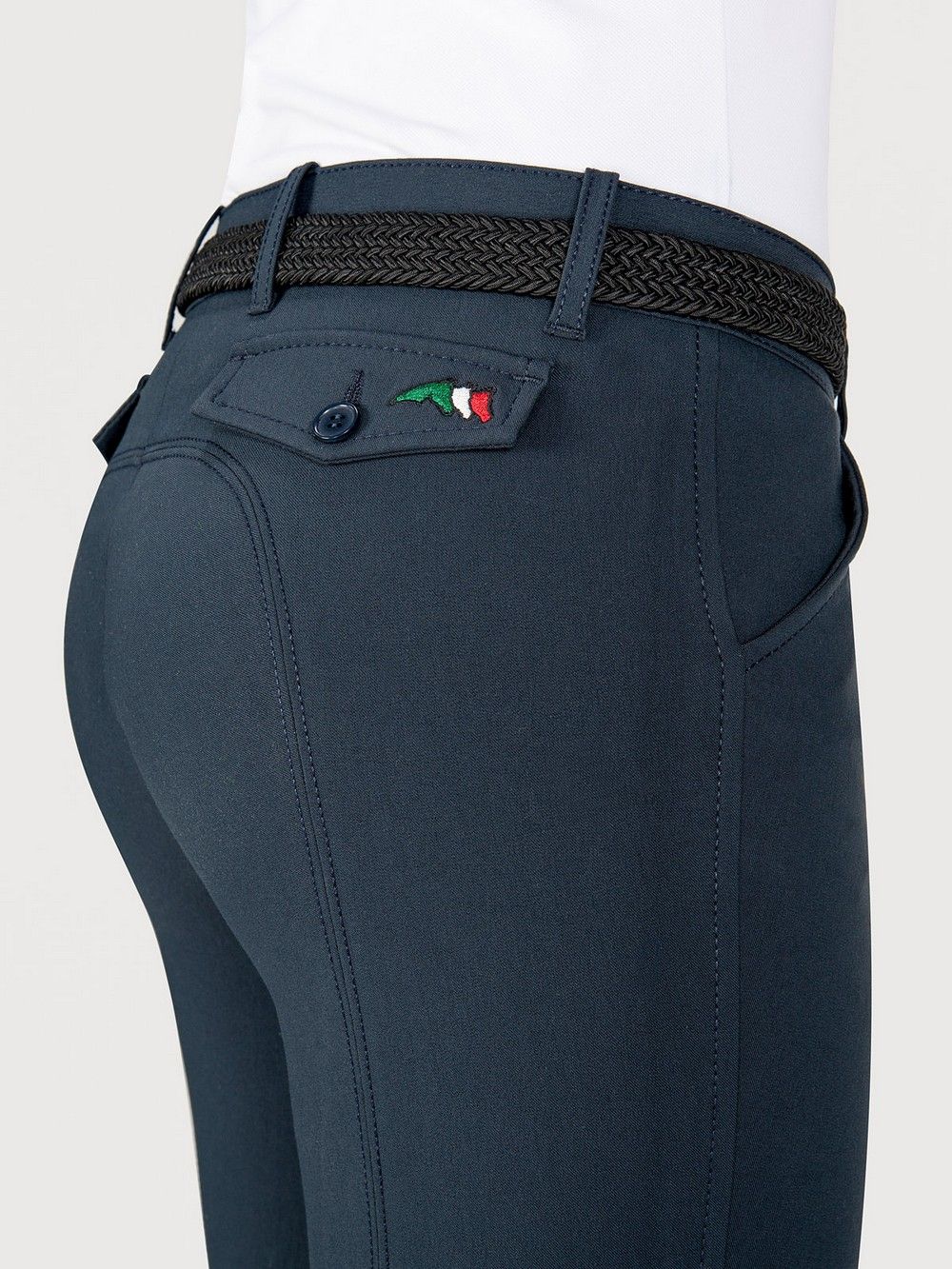 Equiline rijbroek dames knie grip Bice blauw