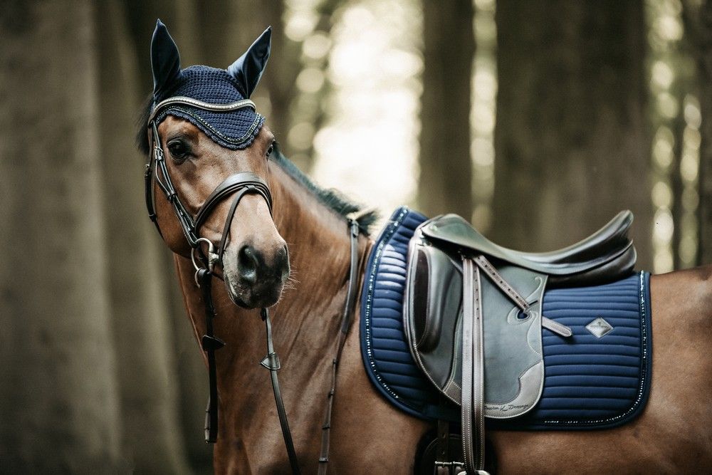 Kentucky Horsewear Zadeldekje Pearls Dressuur Navy full