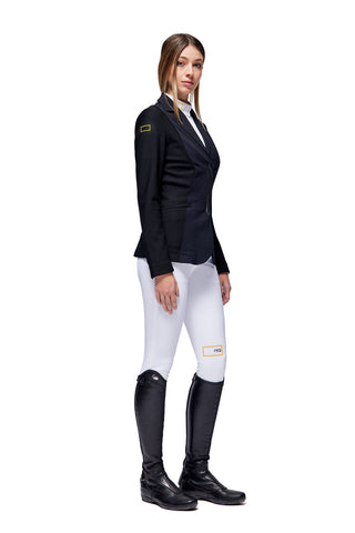 RG Wedstrijdjasje Jersey and Mesh Zip Dames Zwart