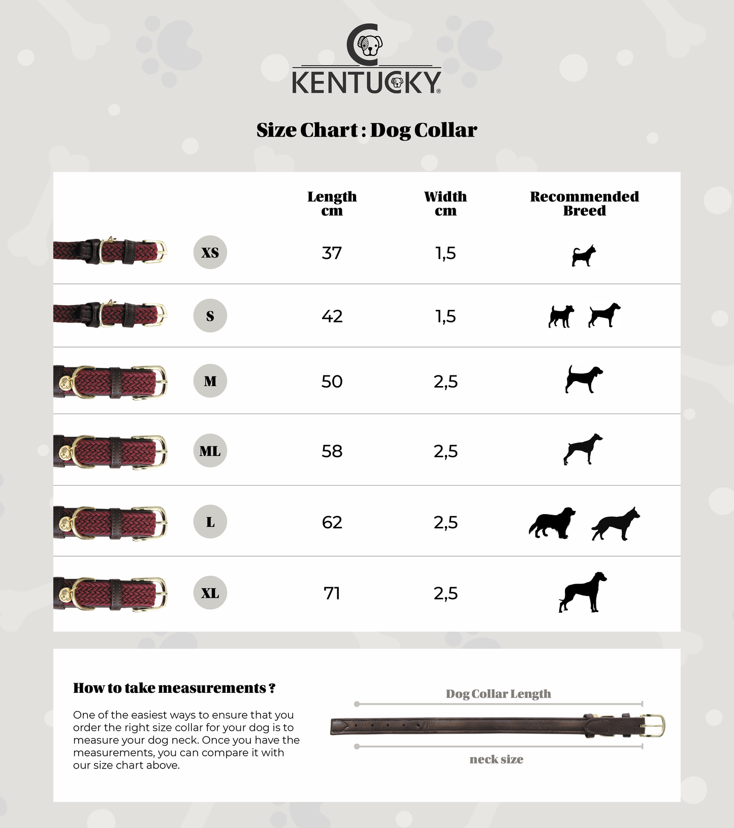 Kentucky Dogwar Gevlochten Nylon Hondenhalsband
