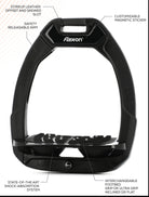 Flex-On Safe On veiligheidsstijgbeugels zwart ultra grip